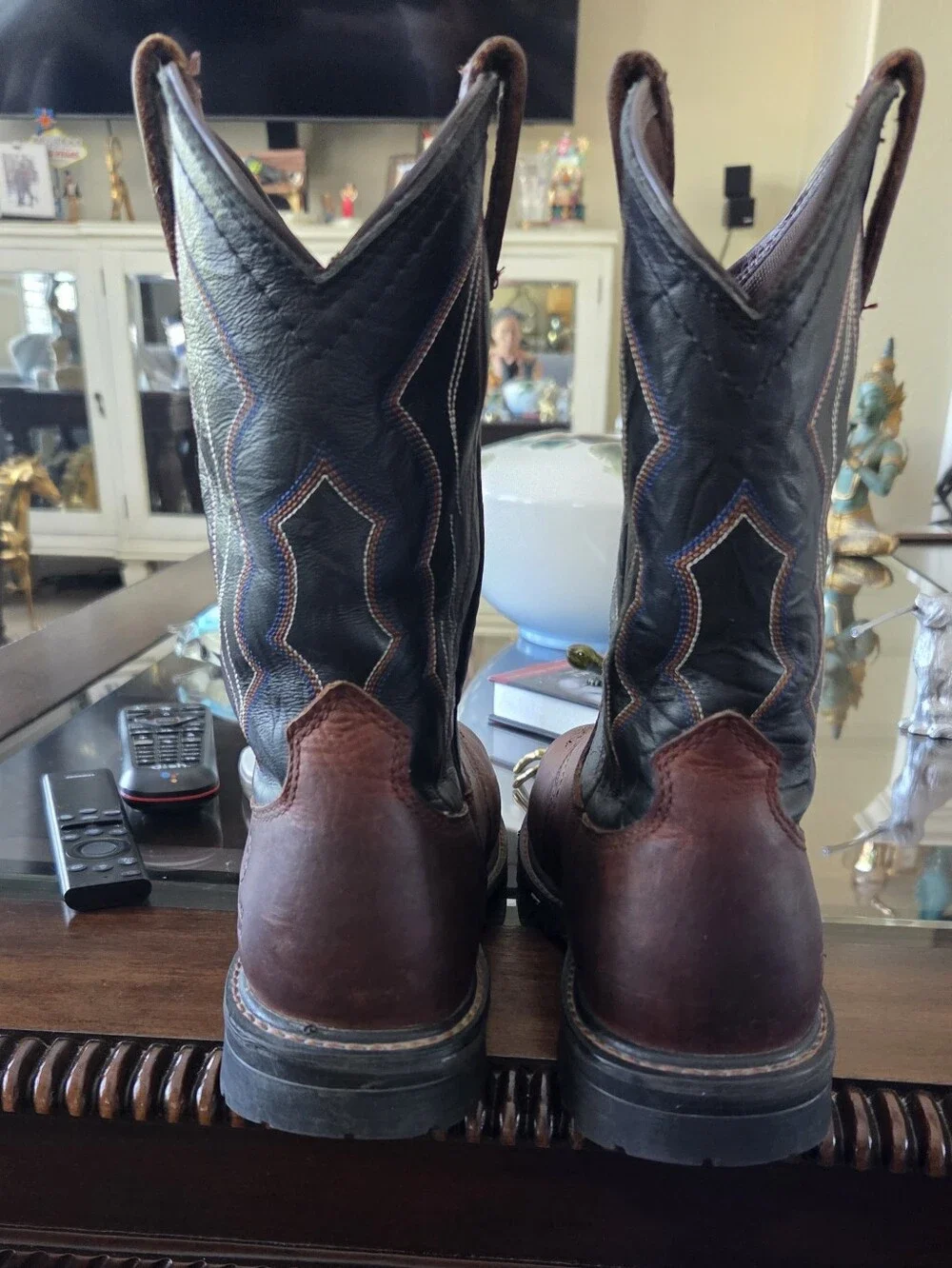 Ariat Men's Brown & Black Waterproof Composite Toe Western Work Boots
